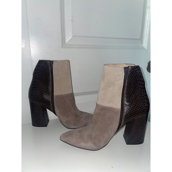 Chinese Laundry Kristin Cavallari Santorini Heeled Ankle Boots size 9.5 Leather - Picture 7 of 13